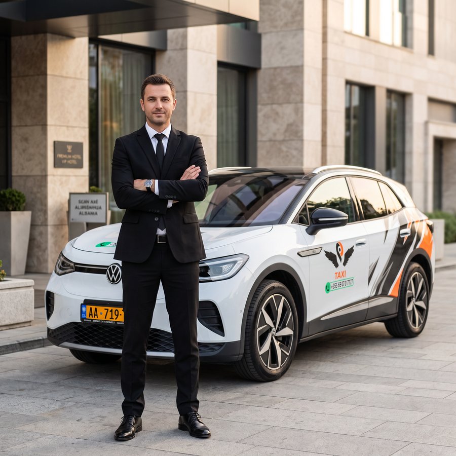 Professional driver with the VW ID.4